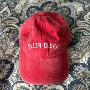 Pizza Queen red baseball hat